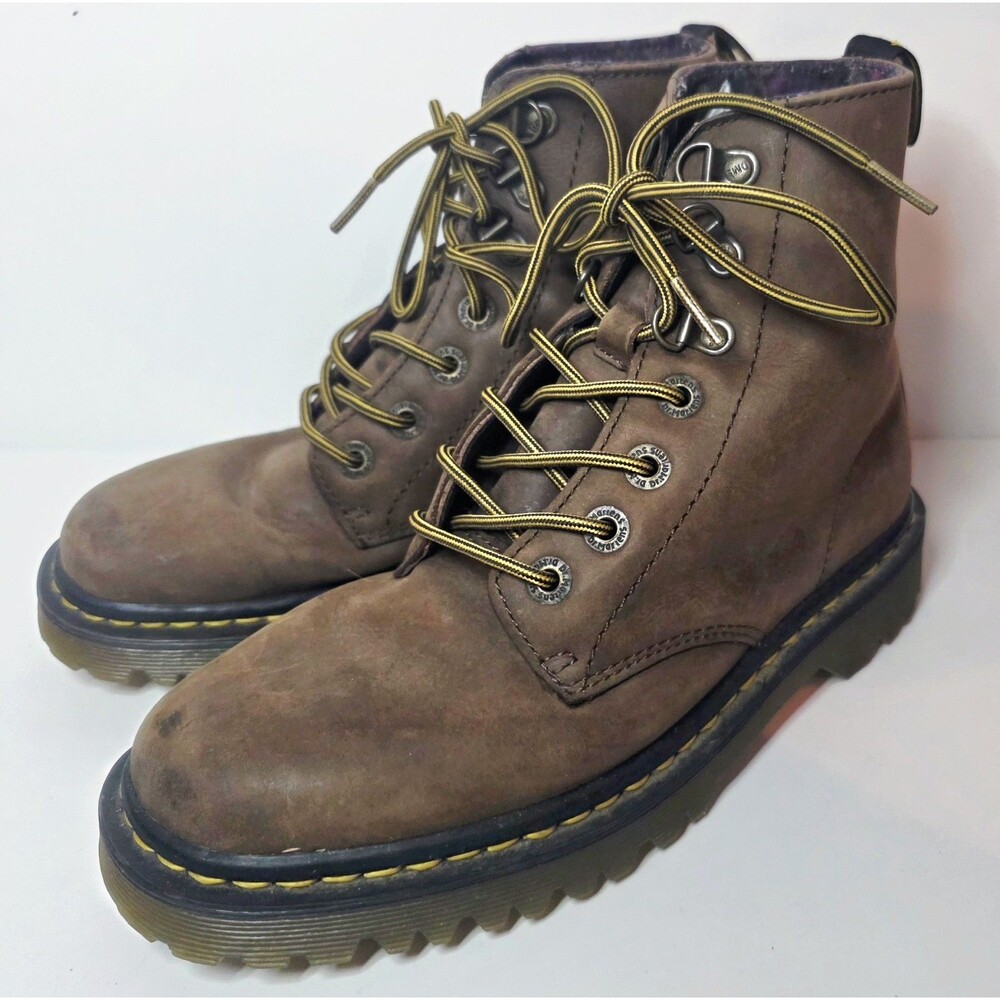 Dr. Martens Luana Brown Leather Boots AW004 SK080 Sz 7